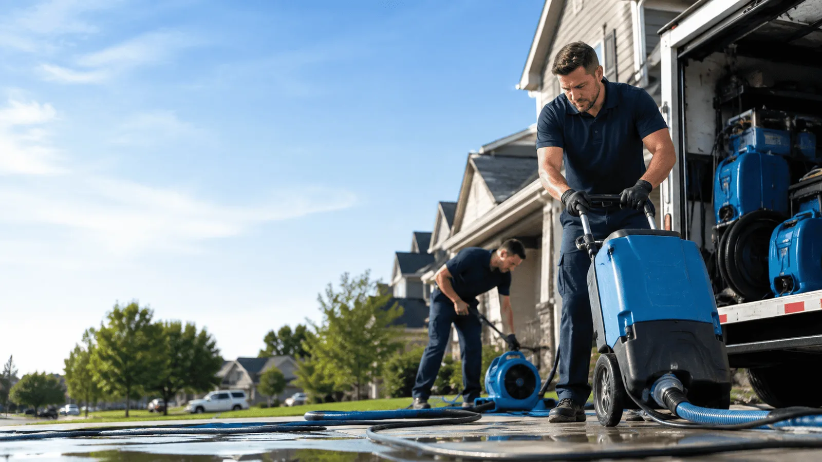 Dehumidification being performed in New Church, VA